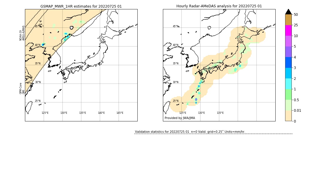 GSMaP MWR validation image. 2022/07/25 01