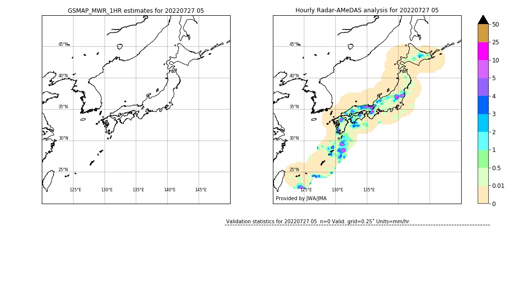 GSMaP MWR validation image. 2022/07/27 05