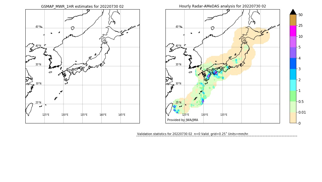 GSMaP MWR validation image. 2022/07/30 02