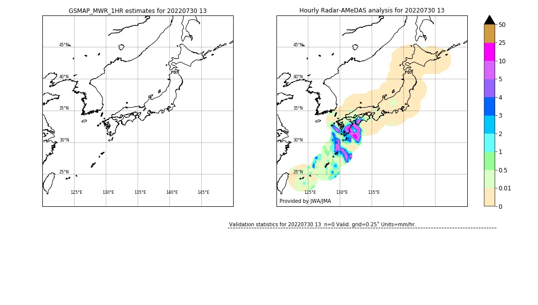 GSMaP MWR validation image. 2022/07/30 13