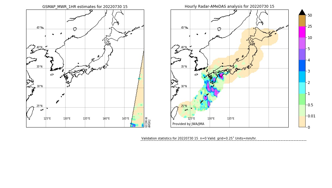 GSMaP MWR validation image. 2022/07/30 15