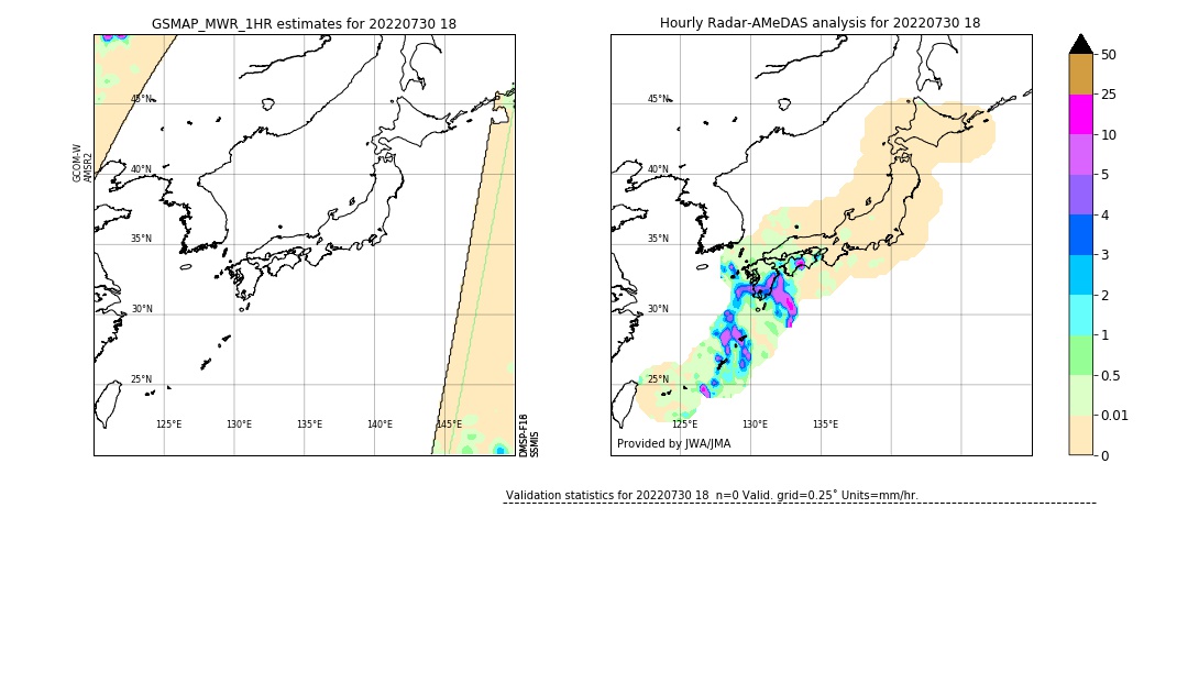 GSMaP MWR validation image. 2022/07/30 18