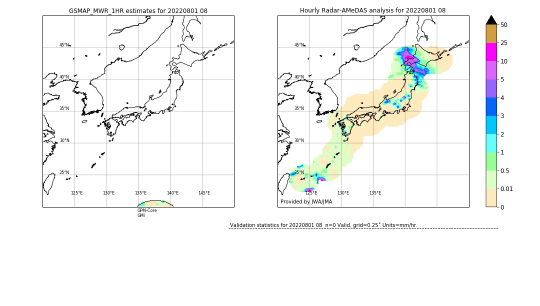 GSMaP MWR validation image. 2022/08/01 08