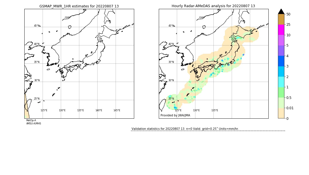 GSMaP MWR validation image. 2022/08/07 13