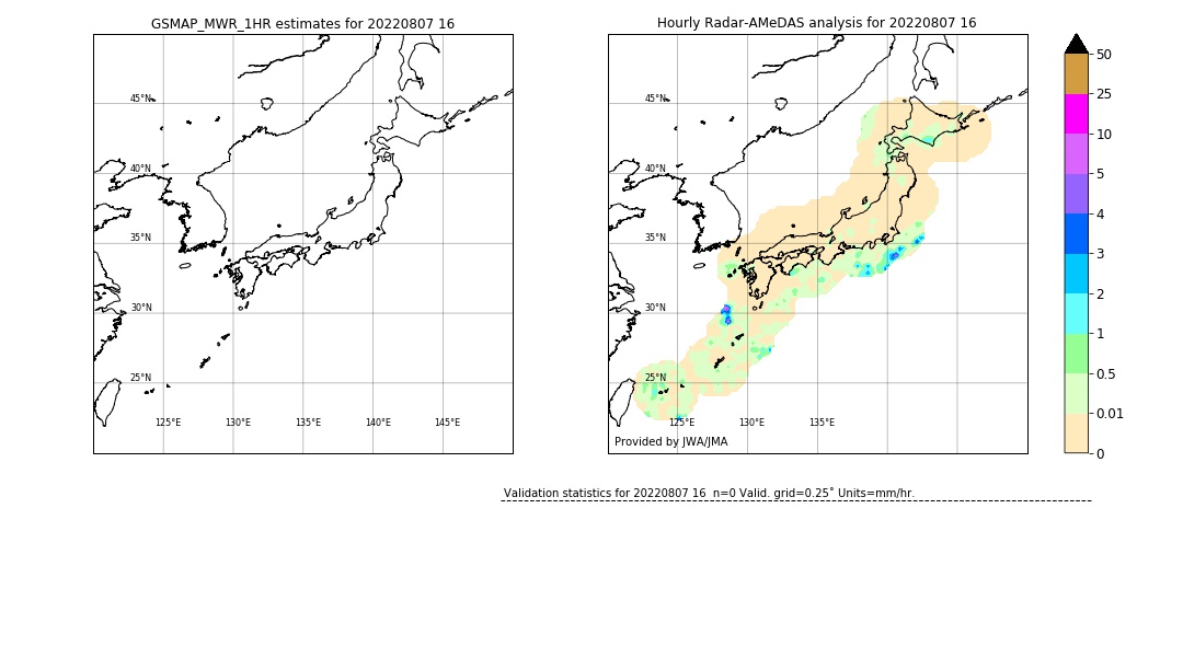 GSMaP MWR validation image. 2022/08/07 16