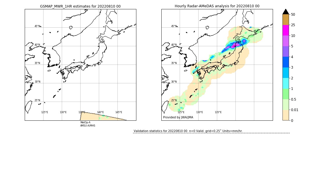 GSMaP MWR validation image. 2022/08/10 00