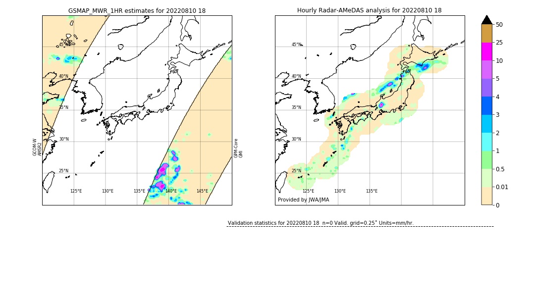 GSMaP MWR validation image. 2022/08/10 18