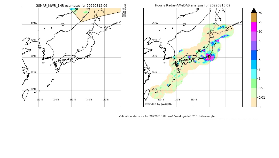 GSMaP MWR validation image. 2022/08/13 09