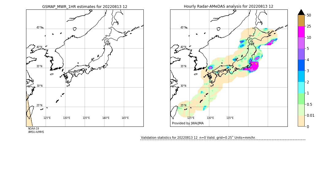 GSMaP MWR validation image. 2022/08/13 12