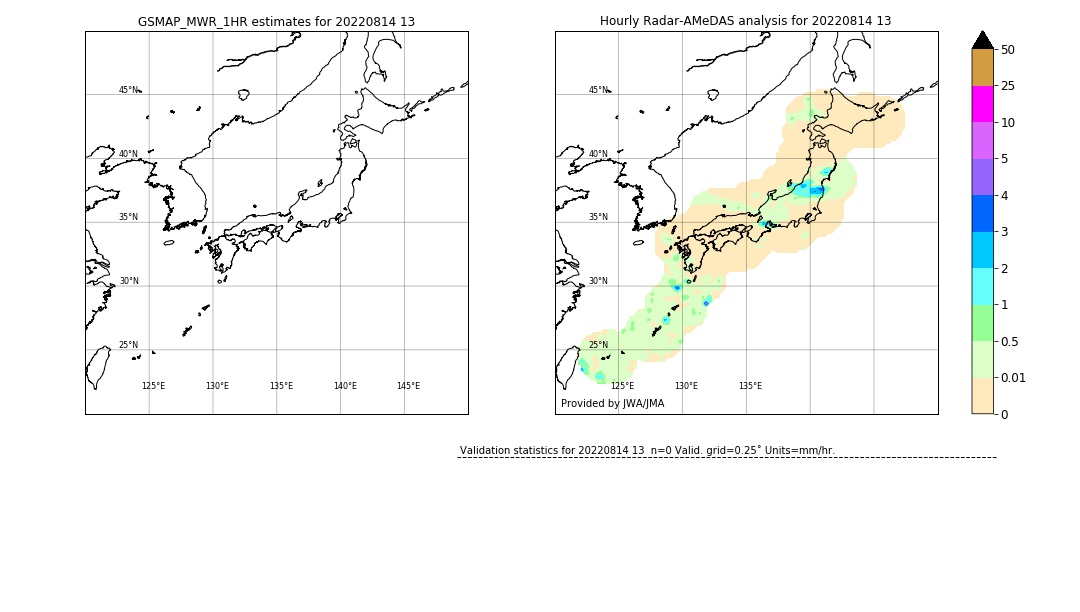 GSMaP MWR validation image. 2022/08/14 13