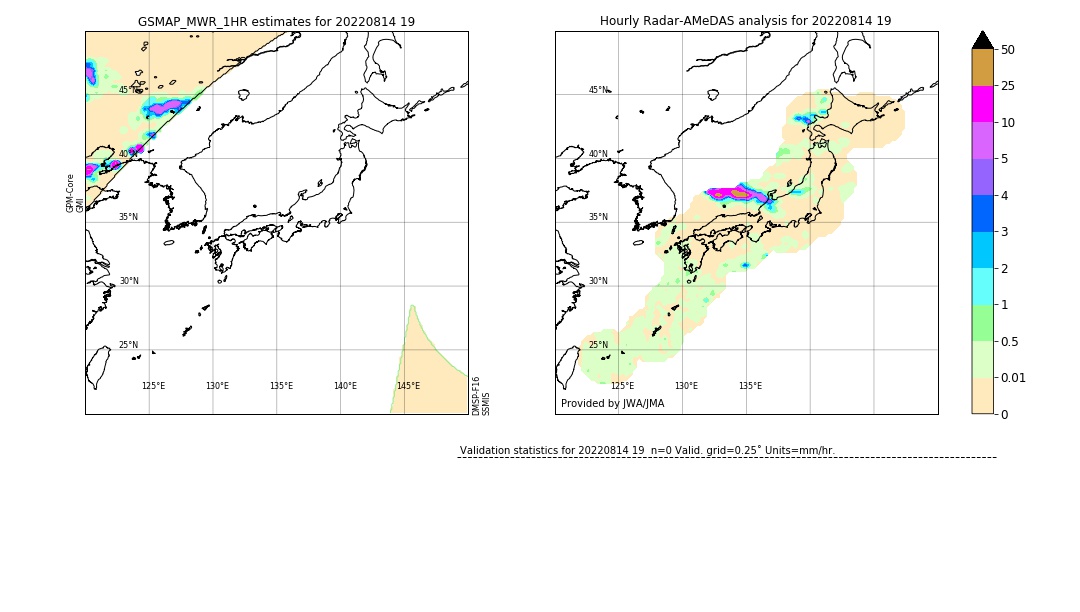 GSMaP MWR validation image. 2022/08/14 19