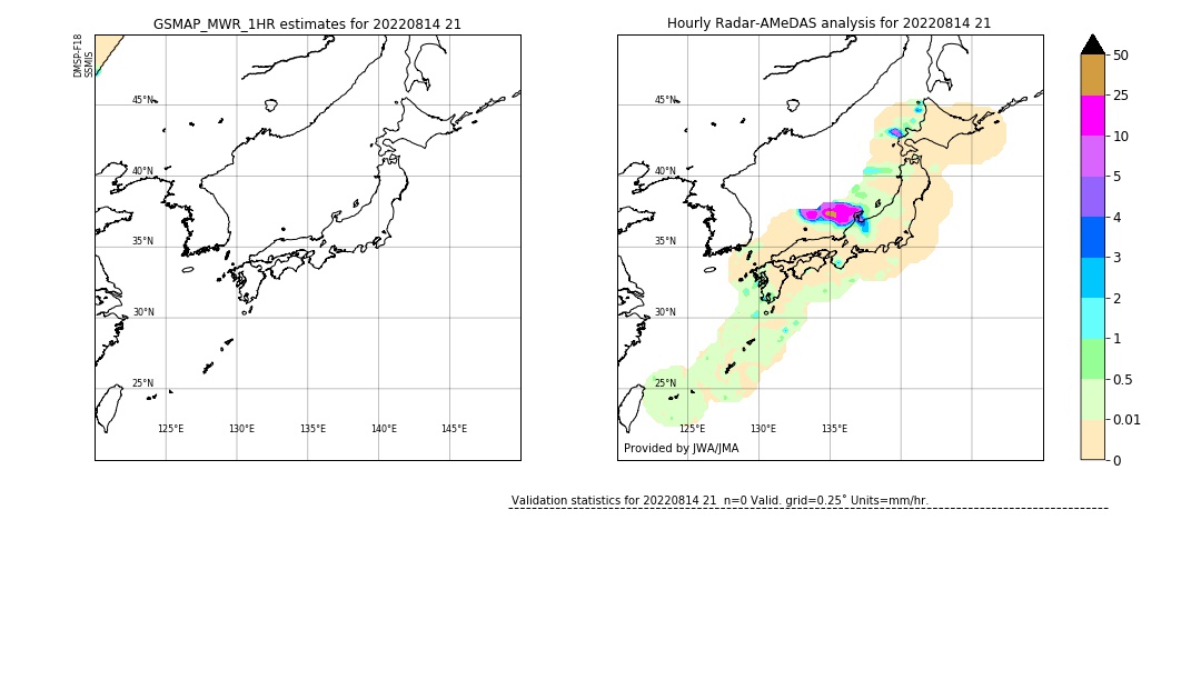 GSMaP MWR validation image. 2022/08/14 21