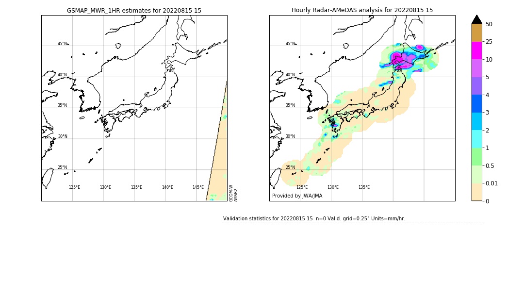 GSMaP MWR validation image. 2022/08/15 15