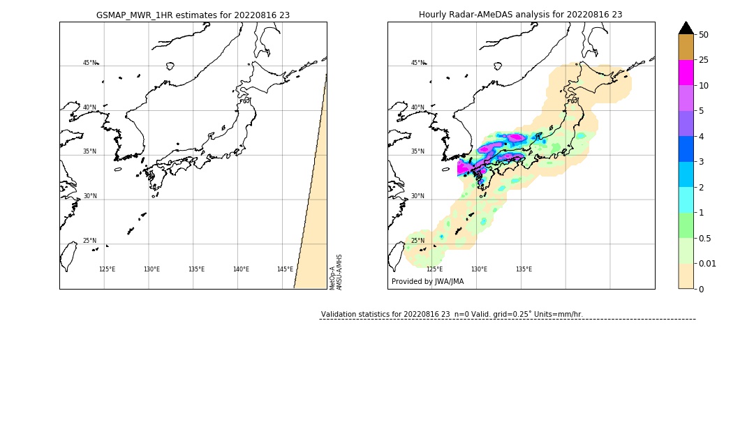 GSMaP MWR validation image. 2022/08/16 23