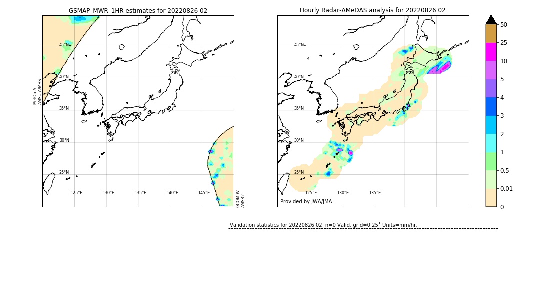 GSMaP MWR validation image. 2022/08/26 02