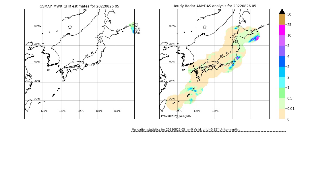 GSMaP MWR validation image. 2022/08/26 05