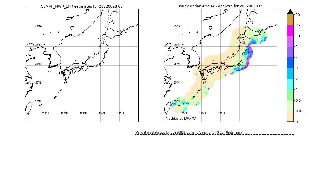 GSMaP MWR validation image. 2022/08/28 05