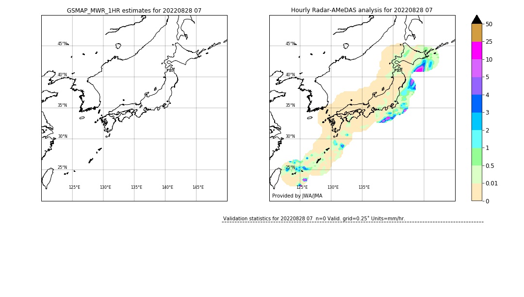 GSMaP MWR validation image. 2022/08/28 07