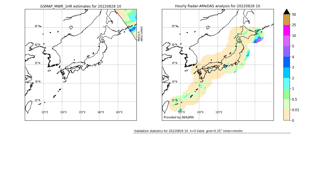 GSMaP MWR validation image. 2022/08/28 10