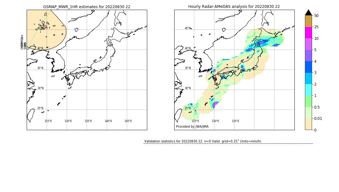 GSMaP MWR validation image. 2022/08/30 22