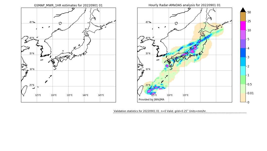 GSMaP MWR validation image. 2022/09/01 01