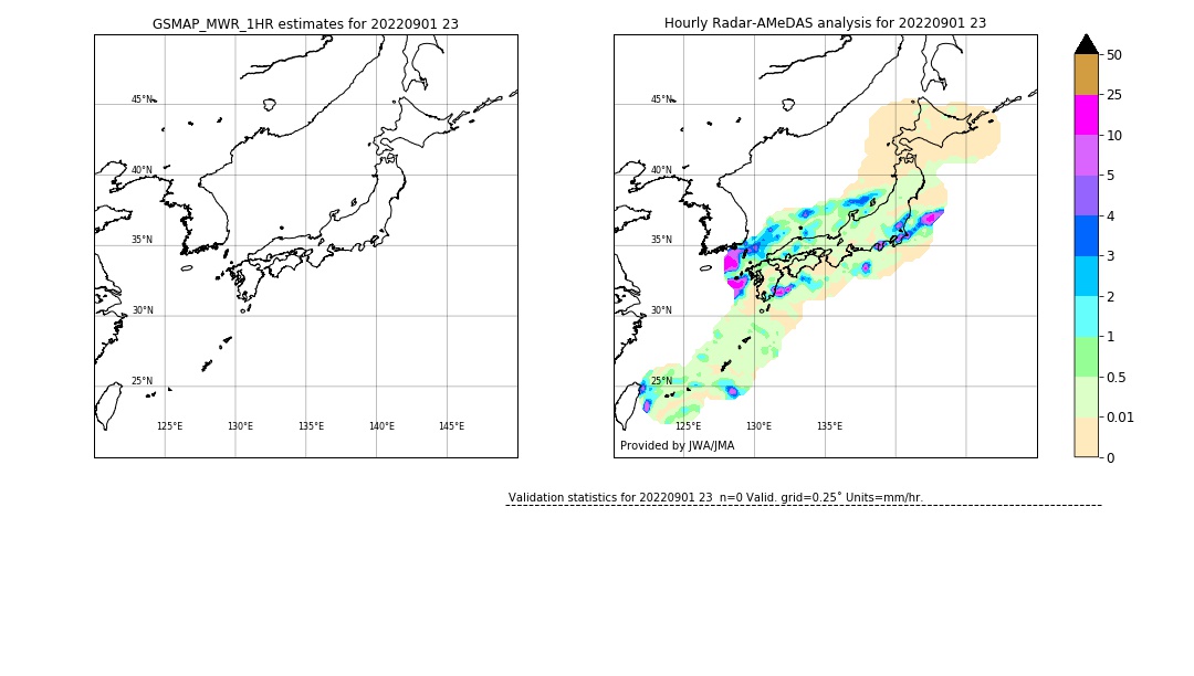 GSMaP MWR validation image. 2022/09/01 23