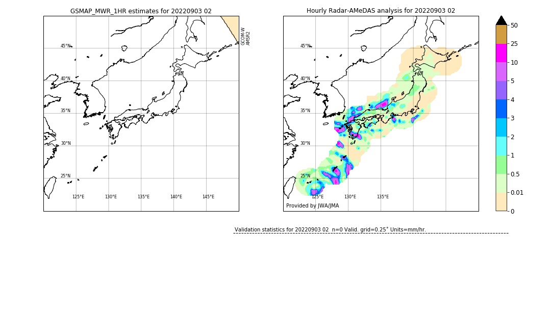 GSMaP MWR validation image. 2022/09/03 02