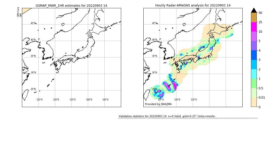 GSMaP MWR validation image. 2022/09/03 14