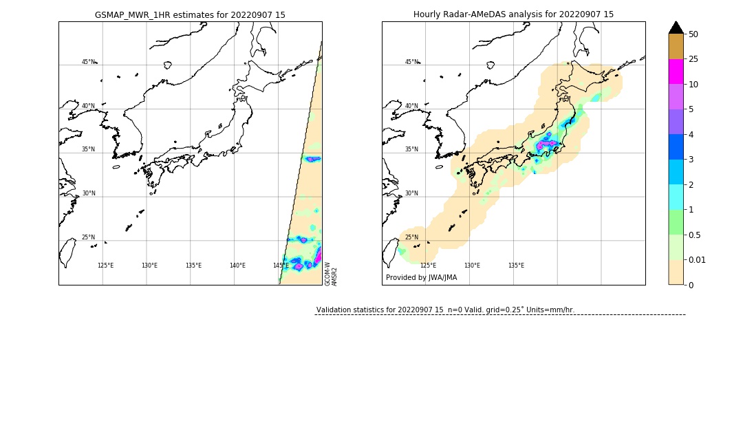 GSMaP MWR validation image. 2022/09/07 15