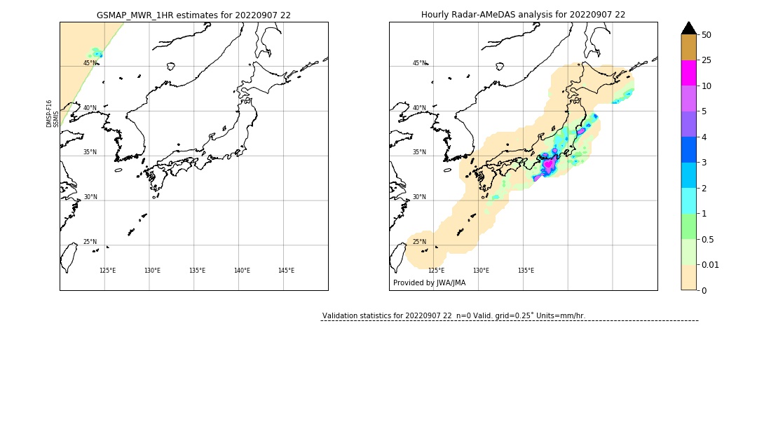 GSMaP MWR validation image. 2022/09/07 22