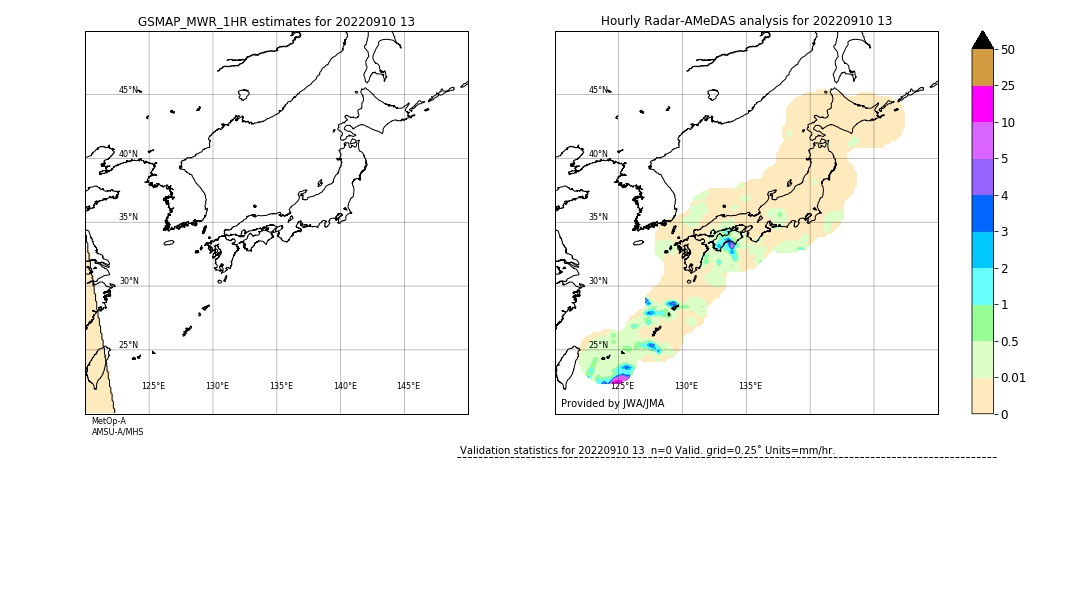 GSMaP MWR validation image. 2022/09/10 13