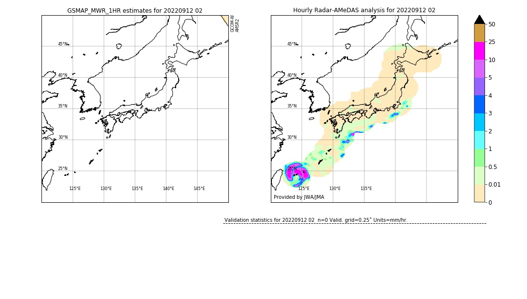 GSMaP MWR validation image. 2022/09/12 02