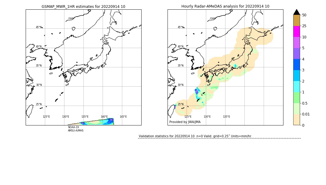 GSMaP MWR validation image. 2022/09/14 10