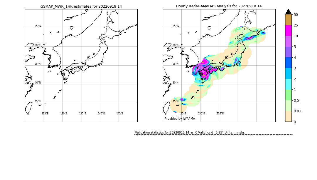 GSMaP MWR validation image. 2022/09/18 14