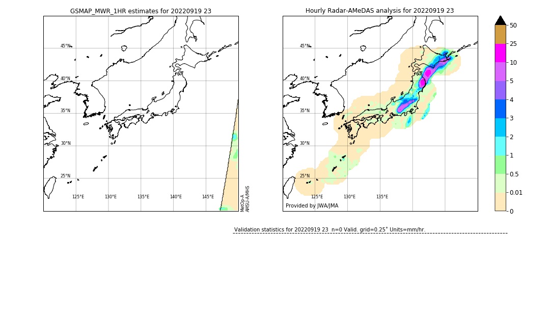 GSMaP MWR validation image. 2022/09/19 23