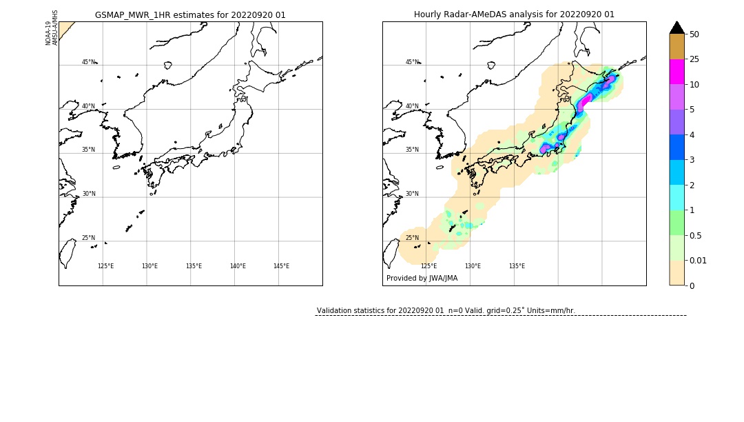 GSMaP MWR validation image. 2022/09/20 01