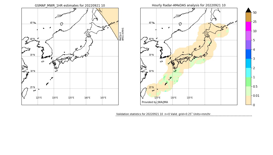 GSMaP MWR validation image. 2022/09/21 10