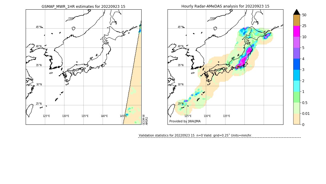 GSMaP MWR validation image. 2022/09/23 15