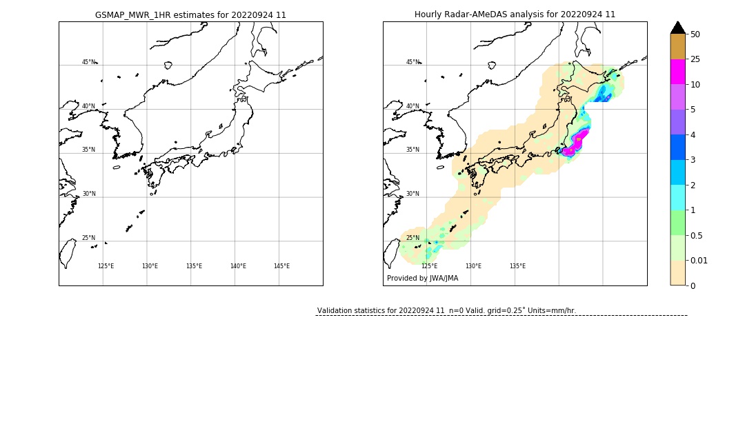 GSMaP MWR validation image. 2022/09/24 11