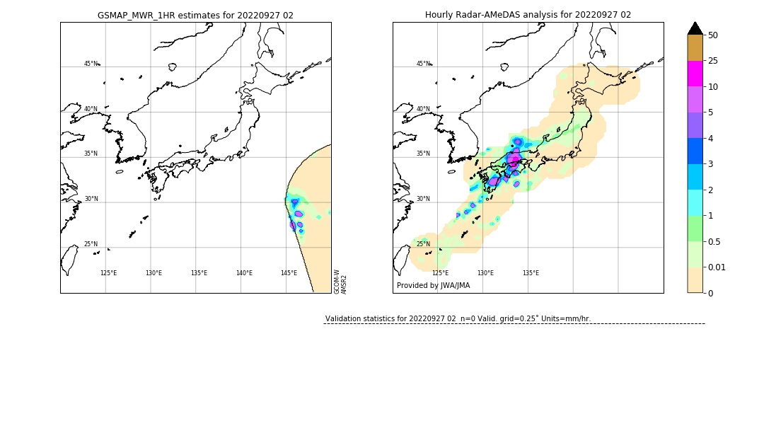 GSMaP MWR validation image. 2022/09/27 02