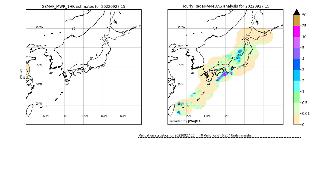 GSMaP MWR validation image. 2022/09/27 15