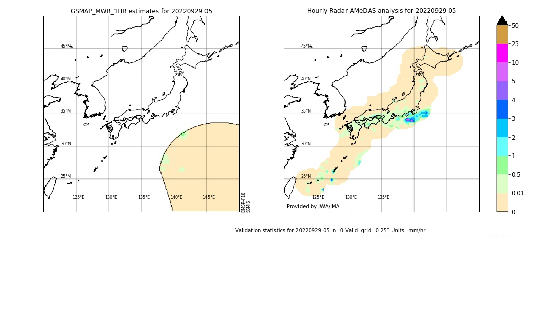 GSMaP MWR validation image. 2022/09/29 05