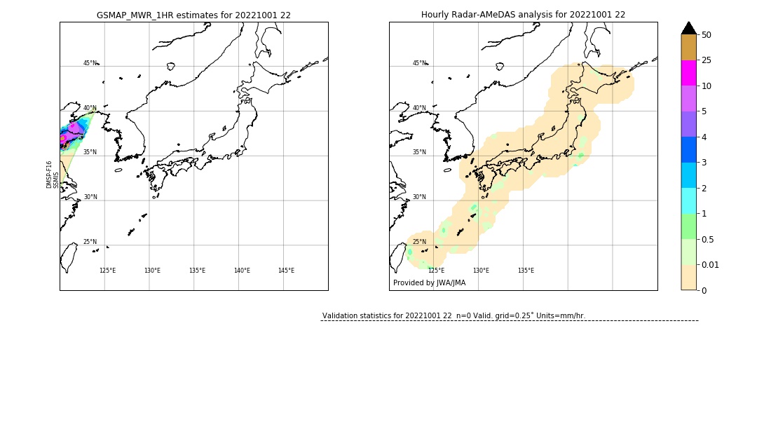 GSMaP MWR validation image. 2022/10/01 22