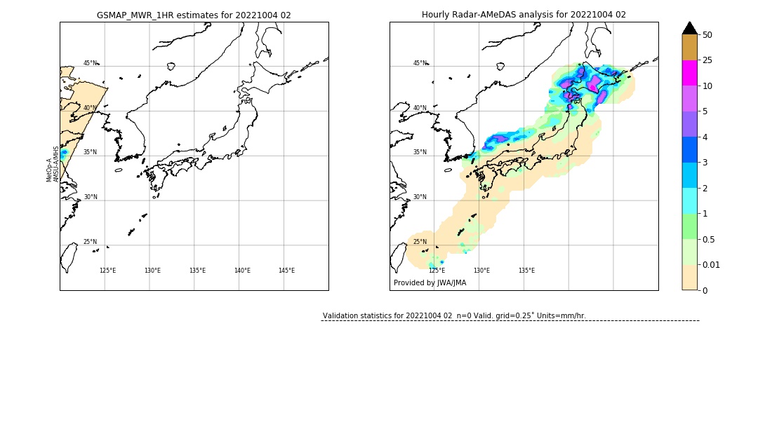 GSMaP MWR validation image. 2022/10/04 02