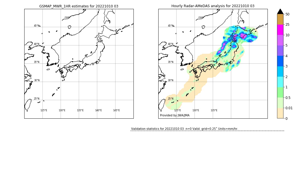 GSMaP MWR validation image. 2022/10/10 03