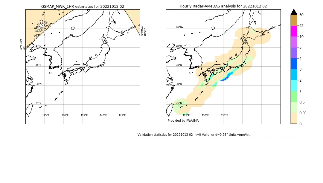 GSMaP MWR validation image. 2022/10/12 02