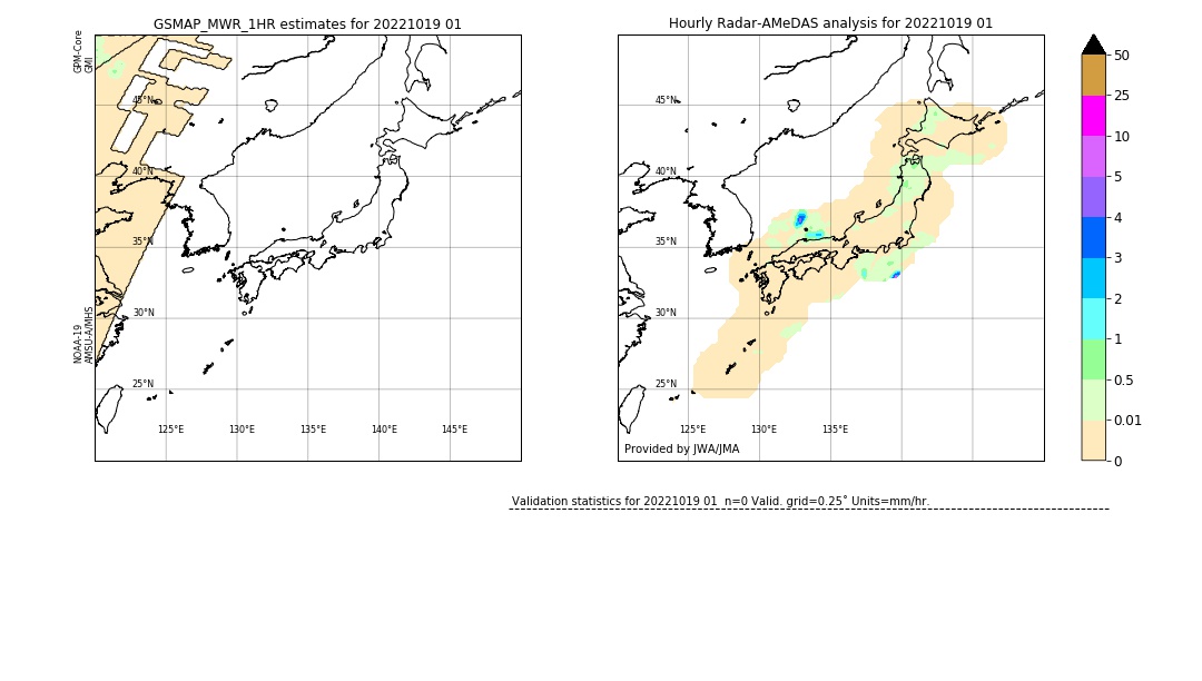 GSMaP MWR validation image. 2022/10/19 01