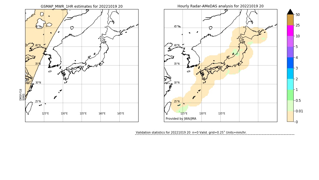 GSMaP MWR validation image. 2022/10/19 20