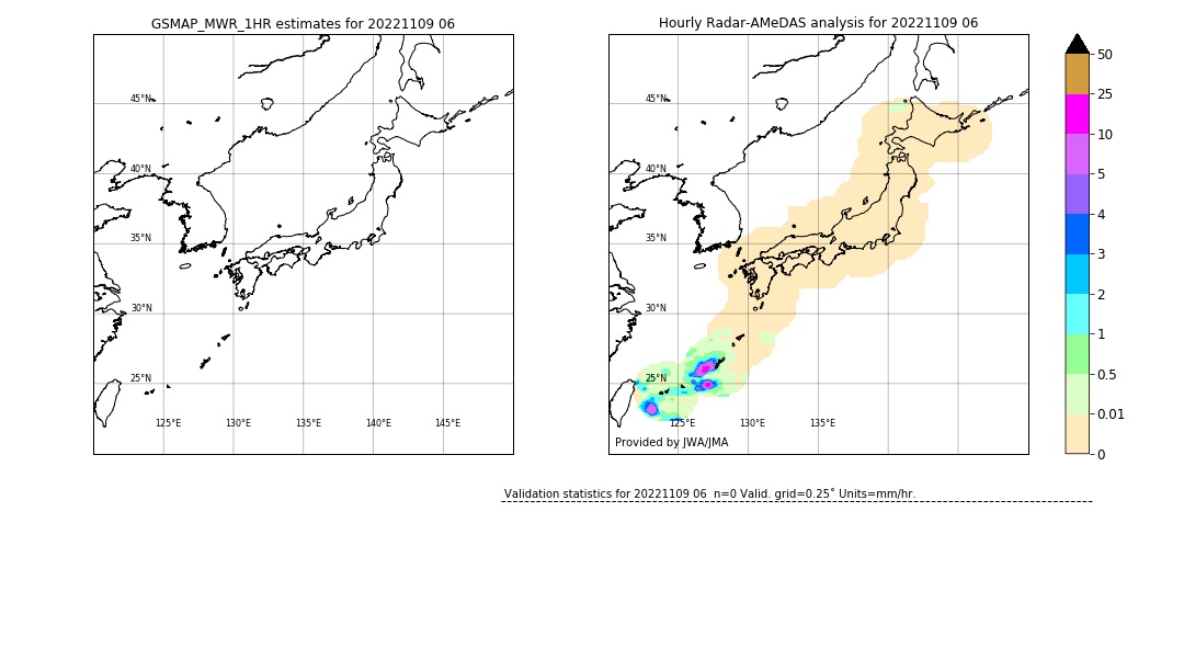 GSMaP MWR validation image. 2022/11/09 06