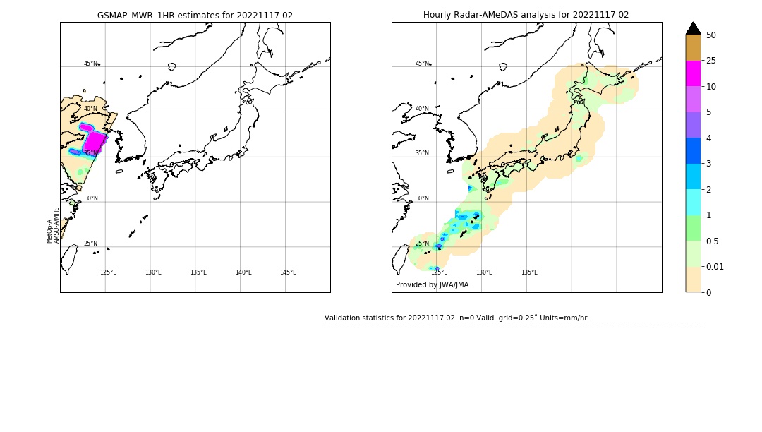 GSMaP MWR validation image. 2022/11/17 02